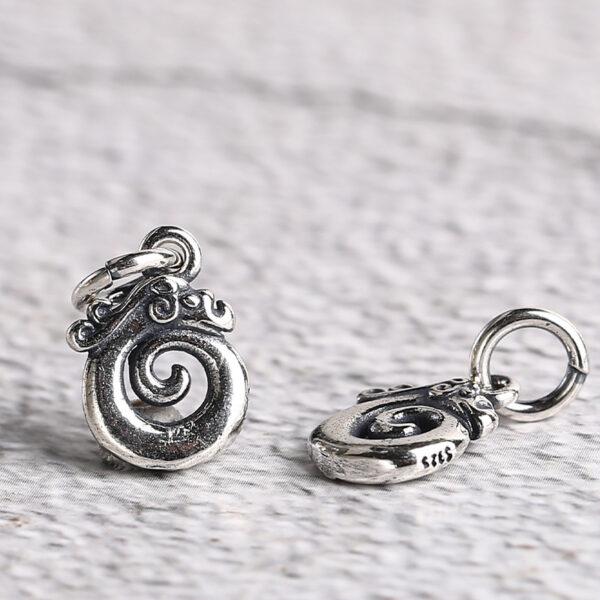dragon charm, s925 sterling silver, silver bead, silver charm, oxidized silver bead - Image 4