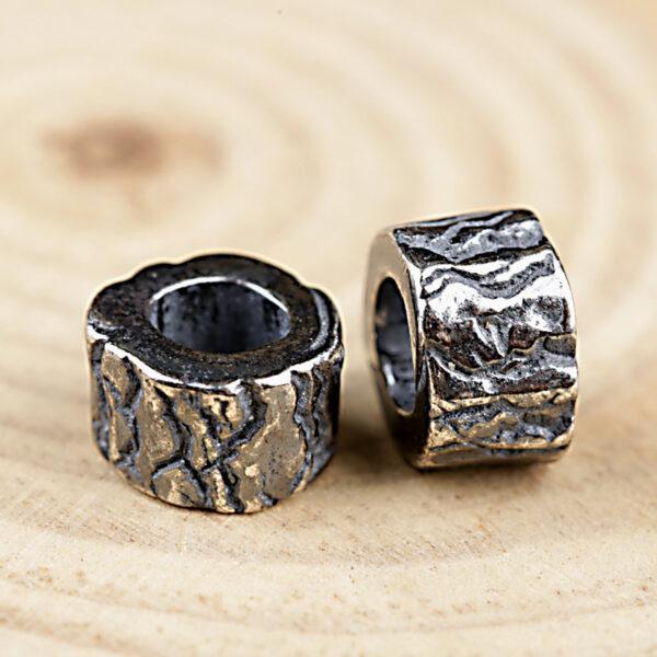 trunk bead, spacer bead, s925 sterling silver, silver bead, oxidized silver bead - Image 5