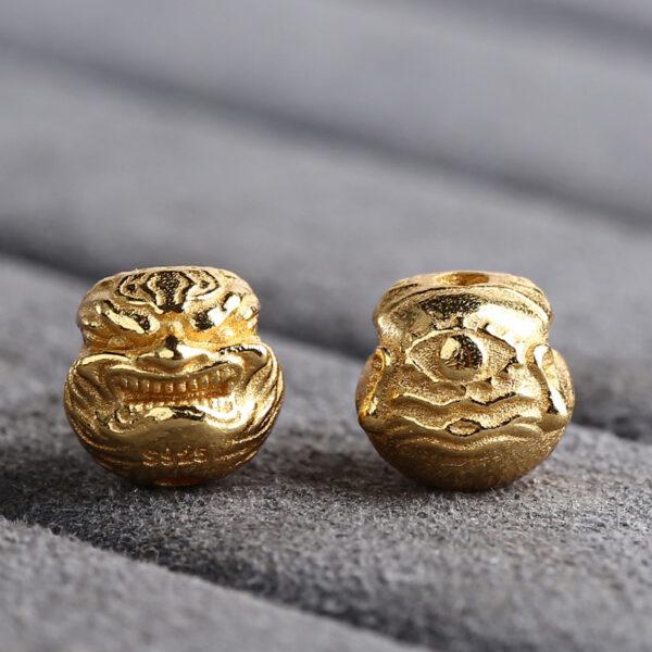 demon bead, spacer bead, s925 sterling silver, silver bead, gild bead, golden bead - Image 5