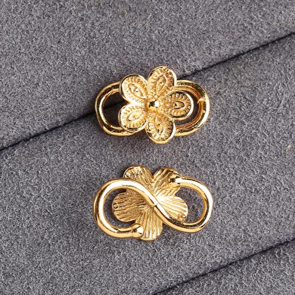 flower clip bead, S hook, golden clasp, s925 sterling silver, silver bead, gild bead, golden bead - Image 5