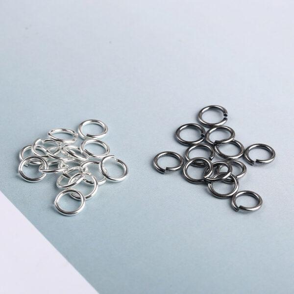 ring bead, open ring bead, connector bead, s925 sterling silver, silver bead, bright silver bead - Image 5