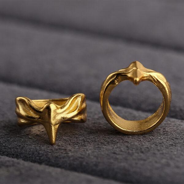 ring shape bead, wing bead, spacer bead, jump ring, s925 sterling silver, sterling silver bead, golden bead, gild bead - Image 5