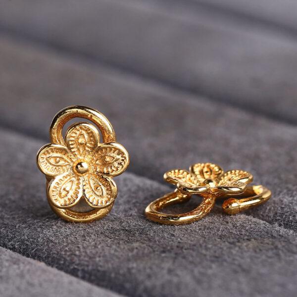 flower clip bead, S hook, golden clasp, s925 sterling silver, silver bead, gild bead, golden bead - Image 6