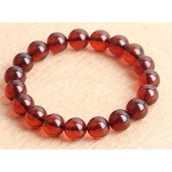 amber bead, yellow bead, red bead, clear bead, round bead, through hole bead - Image 8
