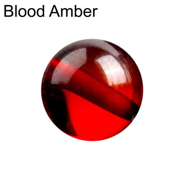 amber bead, yellow bead, red bead, clear bead, round bead, through hole bead - Image 3