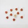triangle bead, bezel bead, agate bead, red bead, sterling silver bead, gild bead, golden bead, 2pcs / 5 pcs