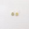 gourd bead, bezel bead, nephrite bead, white bead, sterling silver bead, gild bead, golden bead, 2pcs / 5 pcs