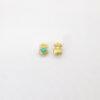 flower bead, bezel bead, spacer bead, turquoise bead, green bead, sterling silver bead, gild bead, golden bead, 2pcs / 5 pcs