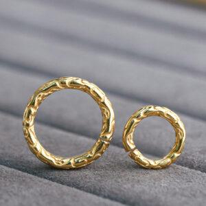 fret pattern bead, ring bead, open ring bead, spacer bead, s925 sterling silver, sterling silver bead, golden bead, gild bead