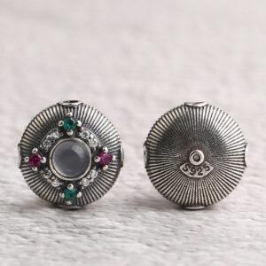 line pattern bead, cross drilled bead, oblate bead, spacer bead, s925 sterling silver, silver bead, oxidized silver bead