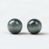 falcon eye bead, gray bead, round bead, through hole bead, natural bead, genuine bead
