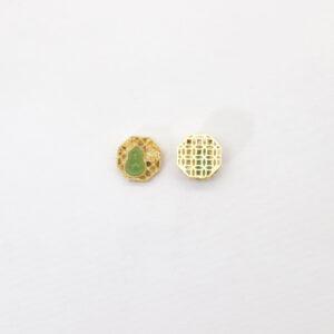 gourd bead, butterfly bead, bezel bead, nephrite bead, green bead, sterling silver bead, gild bead, golden bead, 2pcs / 5 pcs