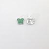 butterfly bead, bezel bead, quartz bead, green bead, sterling silver bead, gild bead, golden bead, 2pcs / 5 pcs
