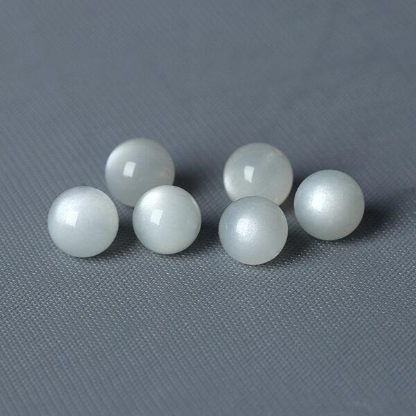 white moonstone bead, moonstone bead, round bead, through hole bead