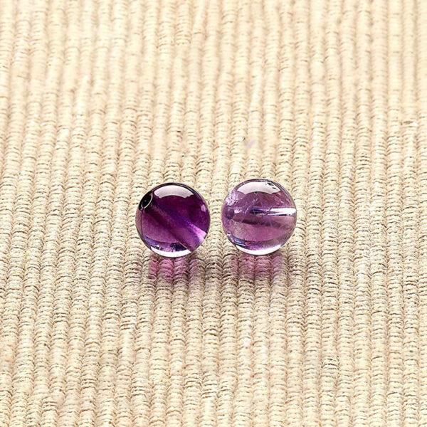 amethyst bead, purple bead, round bead, through hole bead