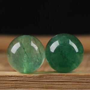 aventurine bead, green bead, round bead, through hole bead