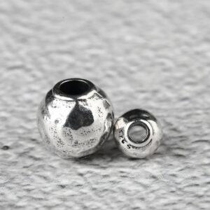 round bead, bumpy surface bead, spacer bead, s925 sterling silver, silver bead, oxidized silver bead