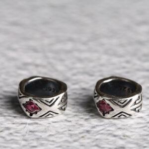 ring bead, geometric pattern bead, jump ring bead, spacer bead, s925 sterling silver, silver bead, oxidized silver bead