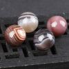 strip pattern agate bead, round bead, through hole bead