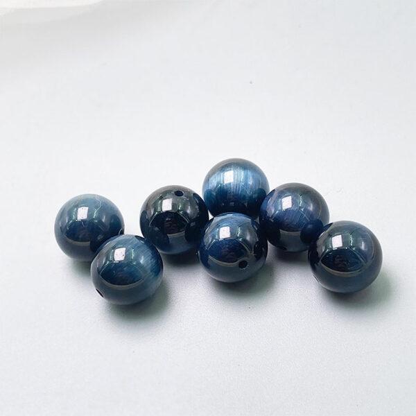 tiger's eye bead, tigerite bead, blue bead, black bead, round bead, through hole bead