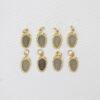 leaf charm, nephrite charm, purple charm, sterling silver charm, gild bead, golden charm, 2pcs / 5 pcs