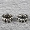 skulls bead, rondelle bead, spacer bead, s925 sterling silver, silver bead, oxidized silver bead