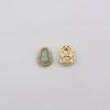 gourd bead, bezel bead, jadeite bead, icy blue bead, sterling silver bead, gild bead, golden bead, 2pcs / 5 pcs