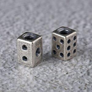 dice bead, cuboid bead, retro bead, spacer bead, s925 sterling silver, silver bead, oxidized silver bead