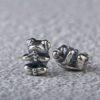 frog bead, cute bead, retro bead, spacer bead, s925 sterling silver, silver bead, oxidized silver bead
