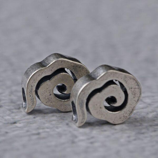 cloud bead, spacer bead, s925 sterling silver, silver bead, oxidized silver bead