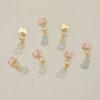butterfly charm, nephrite charm, flower charm, enamel charm, sterling silver charm, gild bead, golden charm, 2pcs / 5 pcs