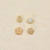 gourd bead, flower bead, bezel bead, nephrite bead, sterling silver bead, gild bead, golden bead, 2pcs / 5 pcs