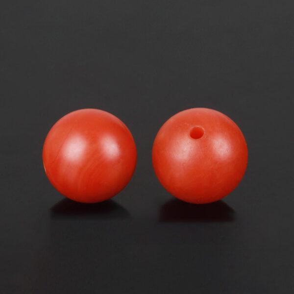 red agate bead, baoshan nanhong bead, round bead, through hole bead