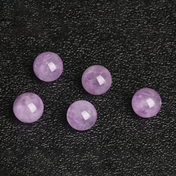 amethyst bead, lavender purple bead, round bead, through hole bead