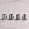 oval bead, retro bead, spacer bead, s925 sterling silver, silver bead, oxidized silver bead