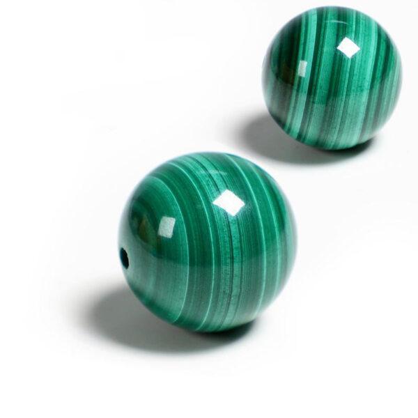 malachite bead, round bead, green bead, stripe bead, through hole bead, best quality bead, natural bead, genuine bead