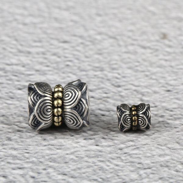 lotus flower bead, flower bead, spacer bead, s925 sterling silver, silver bead, oxidized silver bead