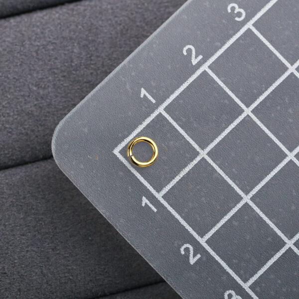 open ring bead, bright bead, smooth bead, simple bead, spacer bead, s925 sterling silver, sterling silver bead, golden bead, gild bead - Image 2