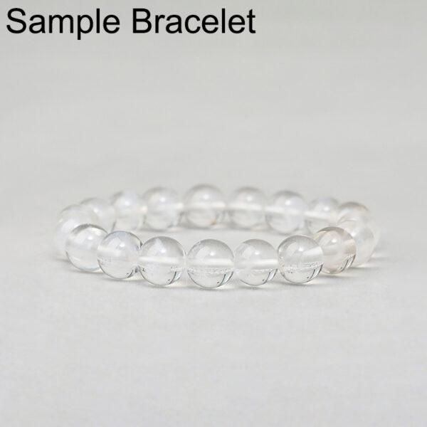 white phantom quartz bead, white bead, clear bead, round bead, through hole bead, natural bead, genuine bead - Image 2