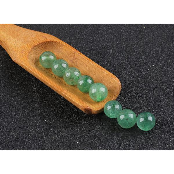 aventurine bead, green bead, round bead, through hole bead - Image 7
