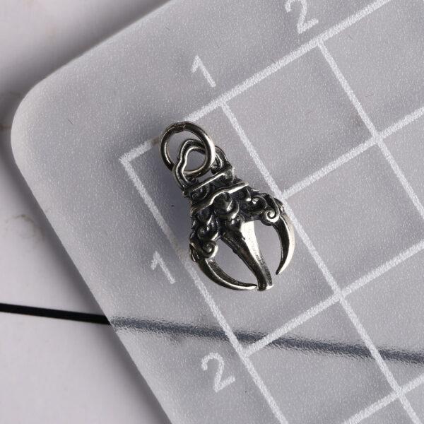 hollow flower charm, bracelet buckle, s925 sterling silver, silver bead, silver charm, oxidized silver bead - Image 2