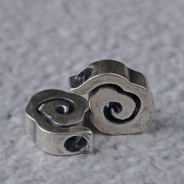 cloud bead, spacer bead, s925 sterling silver, silver bead, oxidized silver bead - Image 2