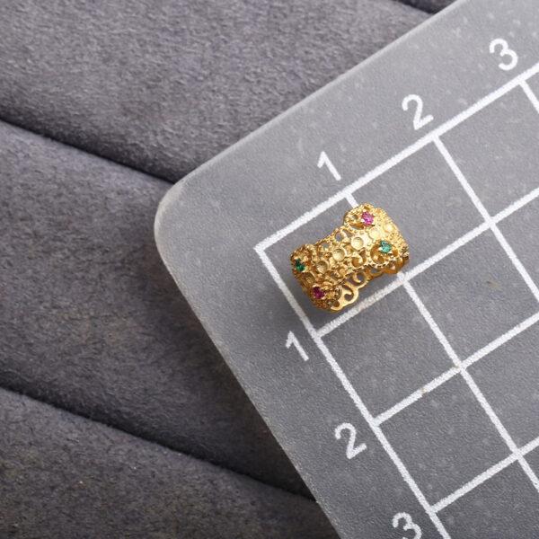 hollow ring bead, jump ring bead, spacer bead, s925 sterling silver, sterling silver bead, golden bead, gild bead - Image 2