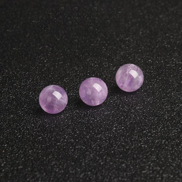 amethyst bead, lavender purple bead, round bead, through hole bead - Image 2