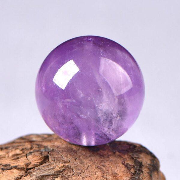 amethyst bead, lavender purple bead, round bead, through hole bead, natural bead, genuine bead - Image 2