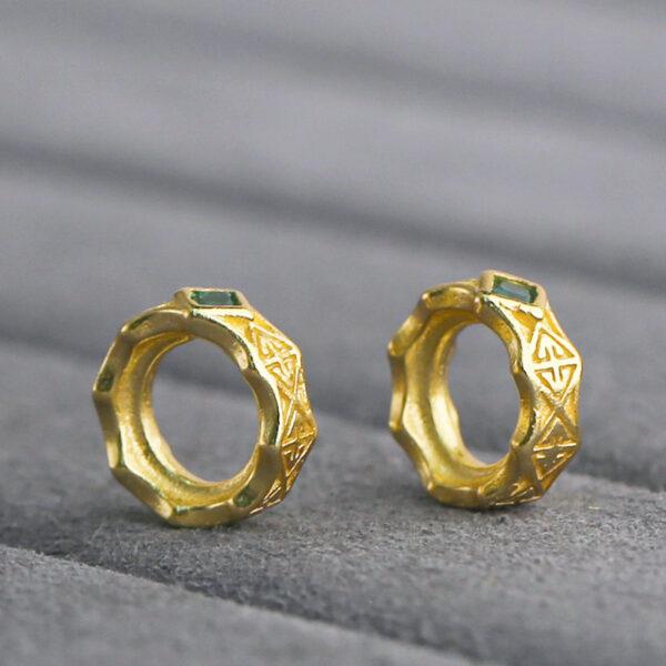 crown bead, ring bead, spacer bead, s925 sterling silver, sterling silver bead, golden bead, gild bead - Image 3