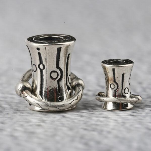 drum bead, ring bead, spacer bead, s925 sterling silver, silver bead, oxidized silver bead