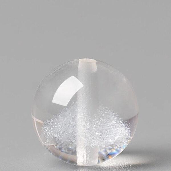 white phantom quartz bead, white bead, clear bead, round bead, through hole bead, natural bead, genuine bead - Image 3