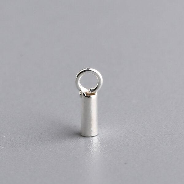 tube bead bucklet, tube connector, s925 sterling silver, silver bead, silver findings, oxidized silver bead - Image 3