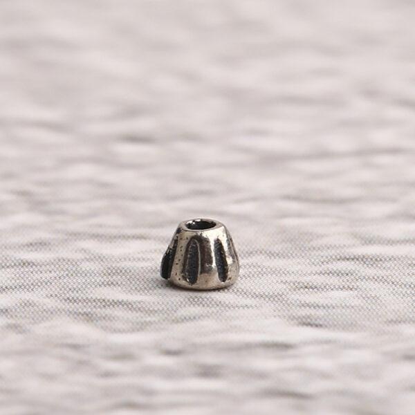 tower bead, small bead, spacer bead, s925 sterling silver, silver bead, oxidized silver bead - Image 3